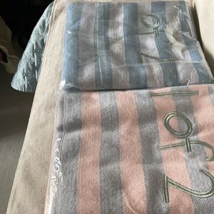 NWOT Linen Perch twin baby blankets